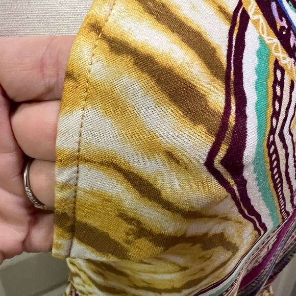 NWOT ECI New York Yellow | Purple printed maxi dress size S - Picture 7 of 10